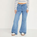 Jeans Wide Leg Tiro Medio Mujer